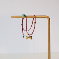 Bracelet Gypsy Boho Red RibbonTALI (Limited stock) Allside