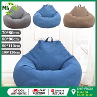 【ONSALE】S/M/L /XL Sofa Cover DIY Filled Inside Solid Color Single Stylish Bedroom Furniture Bean Bag Lazy sofa bean (No Filling)
