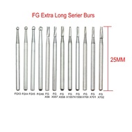 WNSTOCK Genuine 5Pcs/box Tungsten Steel Carbide Burs  For High Speed Handpieces 25mm Shank FG Burs
