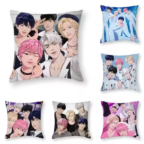 Kpop P-PLAVE Pillow Case 3D Print Polyester Fiber 40*40 cm Home Sofa Throw Pillow Cover Decoration F