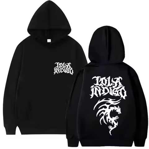 Lola Indigo Album Tour 2025 Graphic Hoody Men Women Hip Hop Loose Vintage Sweatshirt Fashion High Qu