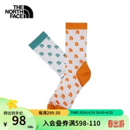 北面（The North Face）运动袜男女通用款户外吸湿透气秋季上新|5FXR 81P/橘色/绿色 L
