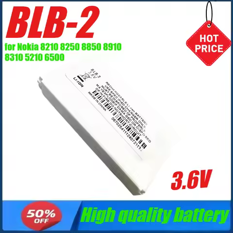 3.6V BLB2 BLB-2 Battery for Nokia 8210 8250 8850 8910 8310 5210 6500 6590 6510 3610 8270 8910i 7650 