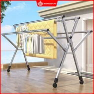 【Foldable/Extendable】Ampaian baju Stainless Steel 240cm double pole Cloth hanger/Cloth drying Rack/P