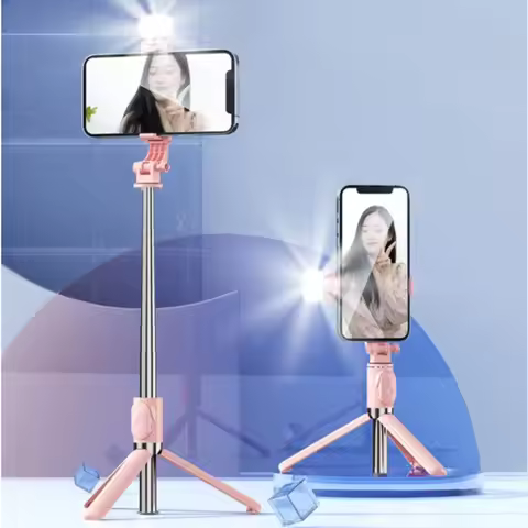 Mini mobile phone selfie stick universal integrated stable tripod outdoor portable selfie and live-s