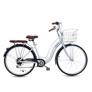 OSAKA จักรยานแม่บ้านมีเกียร์ รุ่น Rikko XT ขนาด 24/26 นิ้ว สีเขียว ขนาดวงล้อ 24 นิ้ว