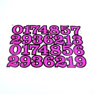 Sticker Number 5 Baht Per Pair Numbers 0-9