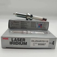 Dilzkar7D11S Ngk Dual Iridium Spark Plug Honda_Accord Ix X Jazz Fit City_Crv Elysion Odyssey Breeze 