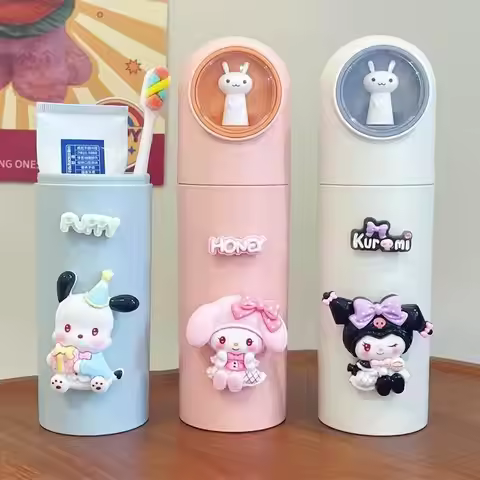 Sanrio Travel Wash Cup Portable Rinsing Cup For Kids Home Travel Kuromi Cinnamoroll Electric Toothbr