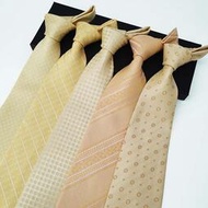 【吉星】純金黃色條花紋領帶男淺蛋黃商務寬9.5CM手打款 西裝領帶 西裝領帶