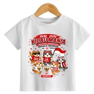 AUGUST KICAU MANIA CHILDREN'S T-SHIRT AUGUST 17TH AGES 1-12 YEARS