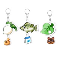 Animal Crossing Friends Club Merchandise Sea Bass Steak Vegetable Acrylic Keychain Pendant