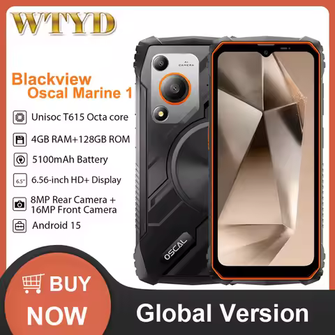 Blackview Oscal MARINE 1 Rugged Phone 4GB+128GB Ultra-thin 6.56'' HD+ 90Hz Display Gemini Al 2.0 And