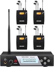 Wireless in Ear Monitor System,Professional IEM with Beltpack Receiver& Earphones,100 Selectable UHF