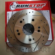 จานเบรค คู่หลัง Honda Civic FD FB 1.8 2.0 ปี 2006-2015 จานเบรค ซีวิค เจาะรู เซาะร่อง ยี่ห้อ RUNSTOP (ราคานี้ได้2จาน)