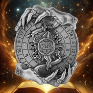 JIYAN2866 Retro Roulette Dice Spinner 3D Relief 7-in-1 Fingertip Gyro Creative Dungeons and Dragons 