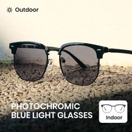 Cyxus Anti-blue Light Color Changing Glasses Eyebrow Frame Half Frame Glasses Business Anti-computer