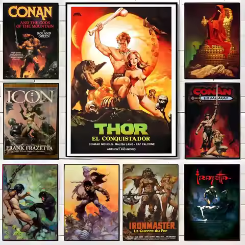 Fantasy Artist Frank Frazetta Poster Wall Art Print Decorative Mural Home Decor Gift Unframed