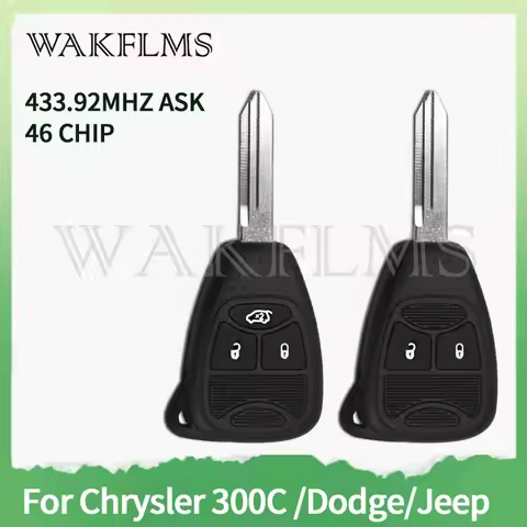 For Chrysler 300C Voyager Pacifica Caravan Liberty 2005-2008 433MHz ID 46 Remote Car Key P/N: 051795