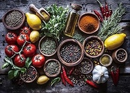 Vintage Vegetable Spices Puzzles for Adults 1000 Pieces Plant, Retro Fruit Rosemary Coriander Star A