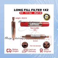 FILTER KULKAS ISI PANJANG 12CM FILTER KULKAS 1X2 BODY 3/4 FILTER ISI STARINER ISI 1 X 2 X 12CM X 3/4