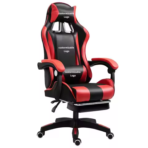 Computer Racing Swivel Leather Office Chair Gaming Modern Leather Reclining Chair Ergonomic PC Compu