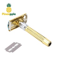 [Pine-t] Retro Safety Razor Box Handle Razor Shaving Tool Shaving Tool Men's Facial Razor