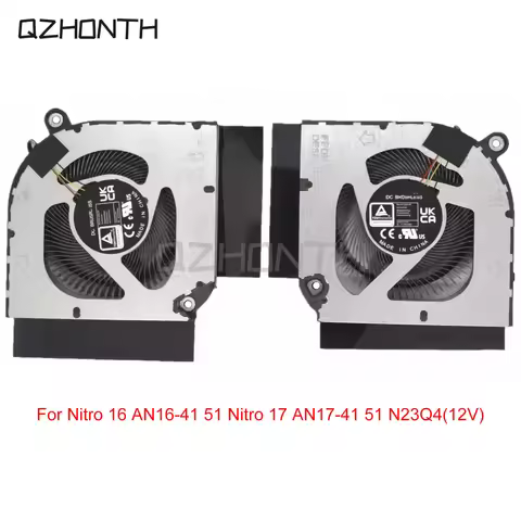New For Acer Nitro 16 AN16-41 AN16-51 Nitro 17 AN17-41 AN17-51 N23Q4 CPU + GPU Fan (12V)