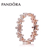 Original Pandora_ringทองคำสีกุหลาบDazzling Daisyกลุ่มแหวน180934CZแฟชั่นแหวนเรียบง่าย