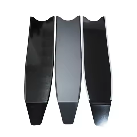 Freediving Long Fins Fiberglass Blade ICE Translucent with Water Strip Diving Flippers Swimming Fins