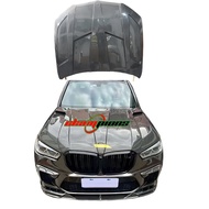 Factory Wholesale Car Front Engine Cover LD Style Carbon Fiber Hood For BMW X5 X6 G05 G06 Engine Bon