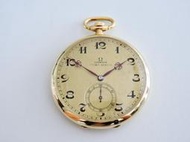1928S原裝真品 典藏 正14K金 OMEGA 歐米茄 古董機械懷錶