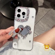 Heart-Shaped Mirror Casing For Redmi Turbo 5 Max 4 3 Y3 Y2 Y1 A5 A4 5G A3X A3 A2 A1 Plus 8 8A 7 7A 6