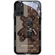 เคส OPPO A92 เคส OPPO A52 A72 เคส bear หรูหราของเหลวแก้วกันกระแทกและ Drop-Proof เคสโทรศัพท์ 2021 Street แฟชั่นหมี