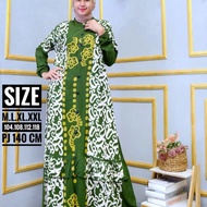 gamis twill ori pekalongan - hijau