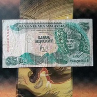 uang 5 ringgit malaysia lama vf