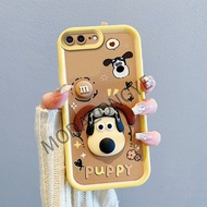 For Iphone 7 Plus Casing Luxury Silicone Shockproof Iphone 8 Plus Case 3D Stereo Doll Cartoon Colorful Edge Soft Phone Case Dog