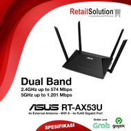 6 Wireless 5GHz 2.4GHz 1800Mbps WiFi Router - Asus RTAX53U RT-AX53U AX1800 Gigabit