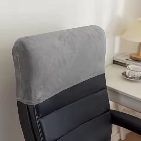 Dust-proof Chair Back Cover Velvet High Elasticity Chair Office Headrest Solid Color Comfortable Exe