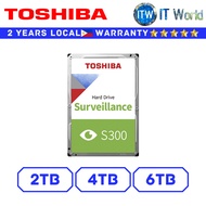 Itw | Toshiba Hard Drive HDD S300 Surveillance 3.5" SATA 6Gbit/s Internal (2TB | 4TB | 6TB)