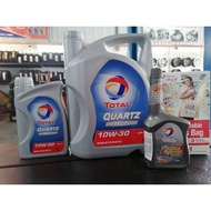 Total Quartz Diesel Engine oil 10w30 ( 6L+1L) + Engine Cleaner + Eco Reusable Bag
