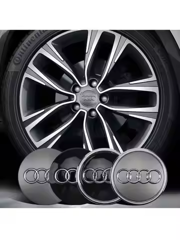 For Audi A1 A3 A4 A5 A6 A7 4pcs 60/61/68/69mm Car Wheel Center Hub Cap Rim Cover For Audi C7 C6 C5 B