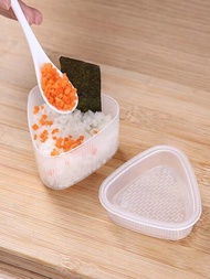 1入組飯糰和壽司模具,三角形狀,可diy製作海苔包裹的三角形飯糰便當盒,適合兒童