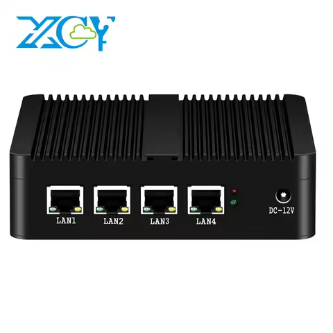 XCY Firewall Appliance Mini PC Intel Celeron J1900 Quad-Cores 4x LAN 2.5G i225V i226V Network Card S