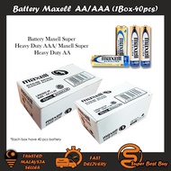 Maxell Alkaline AA / AAA (1Box - 40Pcs) Battery - 100% Original