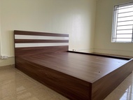 Giường ngủ gỗ công nghiệp 1m6x2m có chỉ trắng