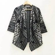 blazer tenun troso/outer tenun etnik/baju atasan wanita/ blazer batik/tenun etnik wanita blazer - XS