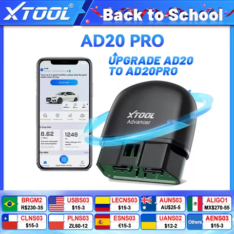 XTOOL AD20Pro Free Lifetime Update All System Car Diagnostic Tools Bluetooth Full OBD2 Oil Reset Rea
