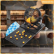 [BlesiyaedMY] Bingo Lotto Game Educational Games Classic Bingo Chips Bingo Set Lucky Ball Machine fo