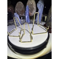 Metal L-Shaped Display Stand Crystal Mineral Specimen Ore Base Agate Sheet Egg Phone Holder